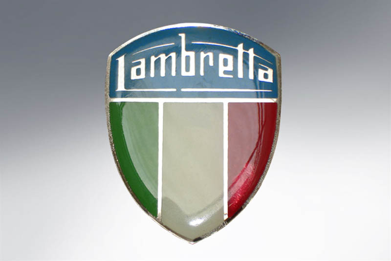 Seat badge Lambretta -MADE IN ITALY- Innoce ランブレッタ シートバッジ リビルドに