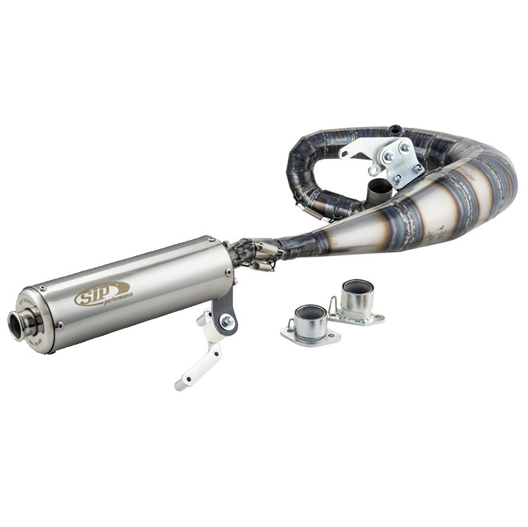 SIP / Nordspeed Tuned Lambretta Touring Exhaust w/Stainless End Can - L046a